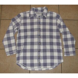 Purple & White Plaid Sz Medium Casual Wear Button Up Long Sleeve Shirt NUGGETS